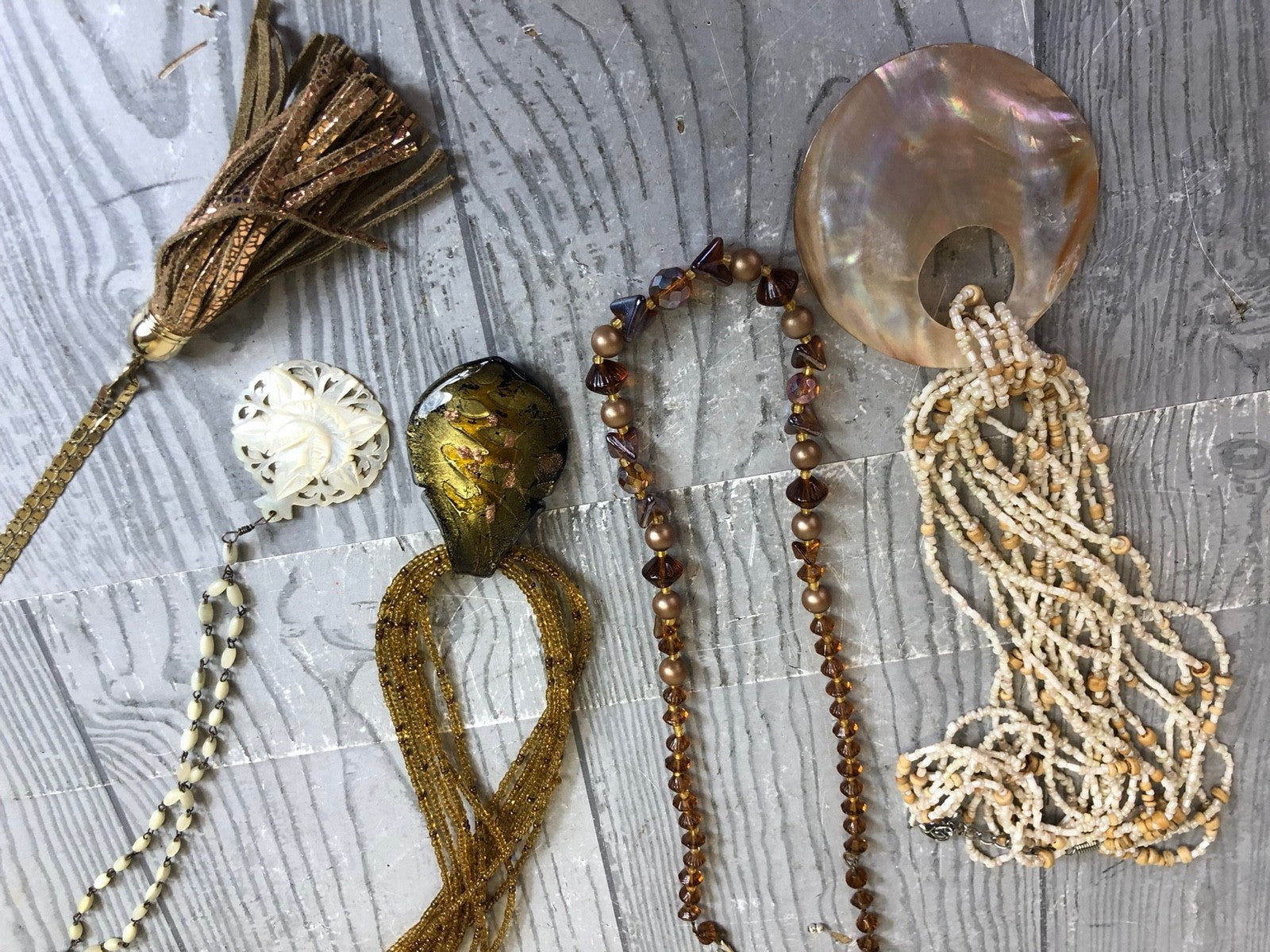 2 Pound Lot of Assorted Style Bulk Necklaces for Crafting and Repurposing