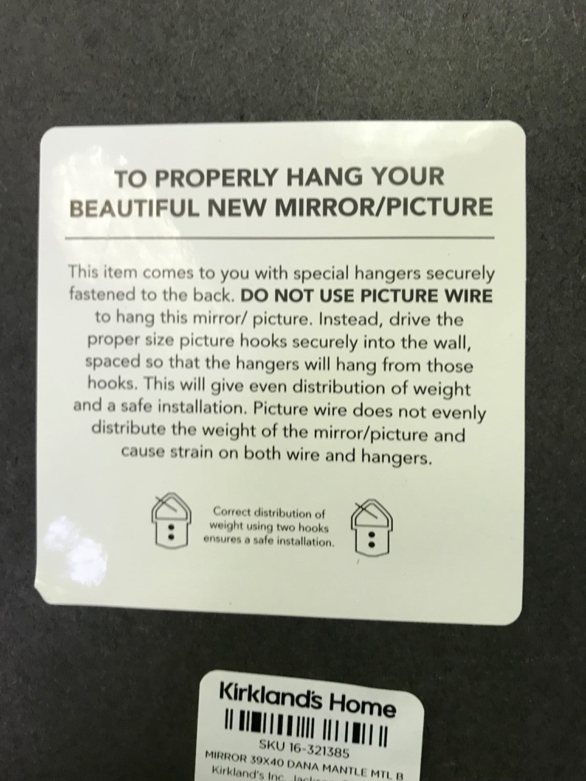 Kirkland's Home Black Metal Curved Dana Mantle Mirror