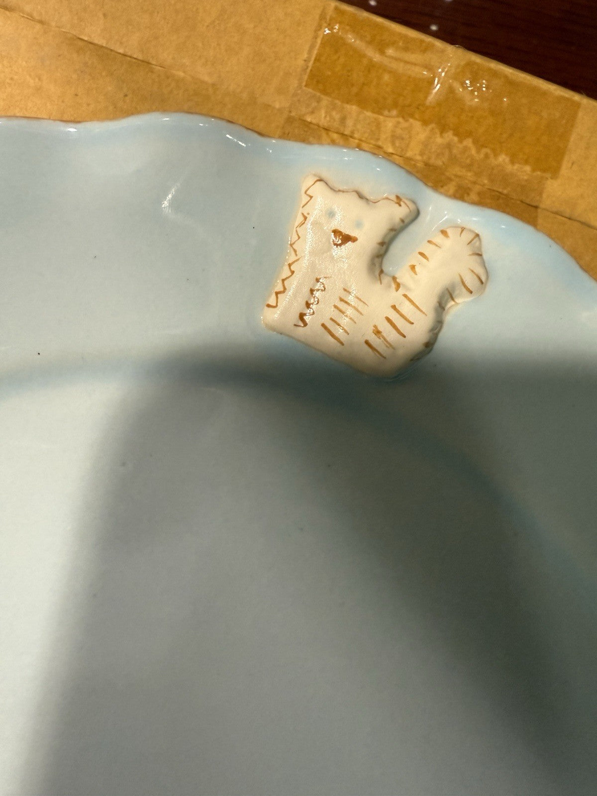 Cat Whisker Plate in Sky Blue by Carmel Ceramica