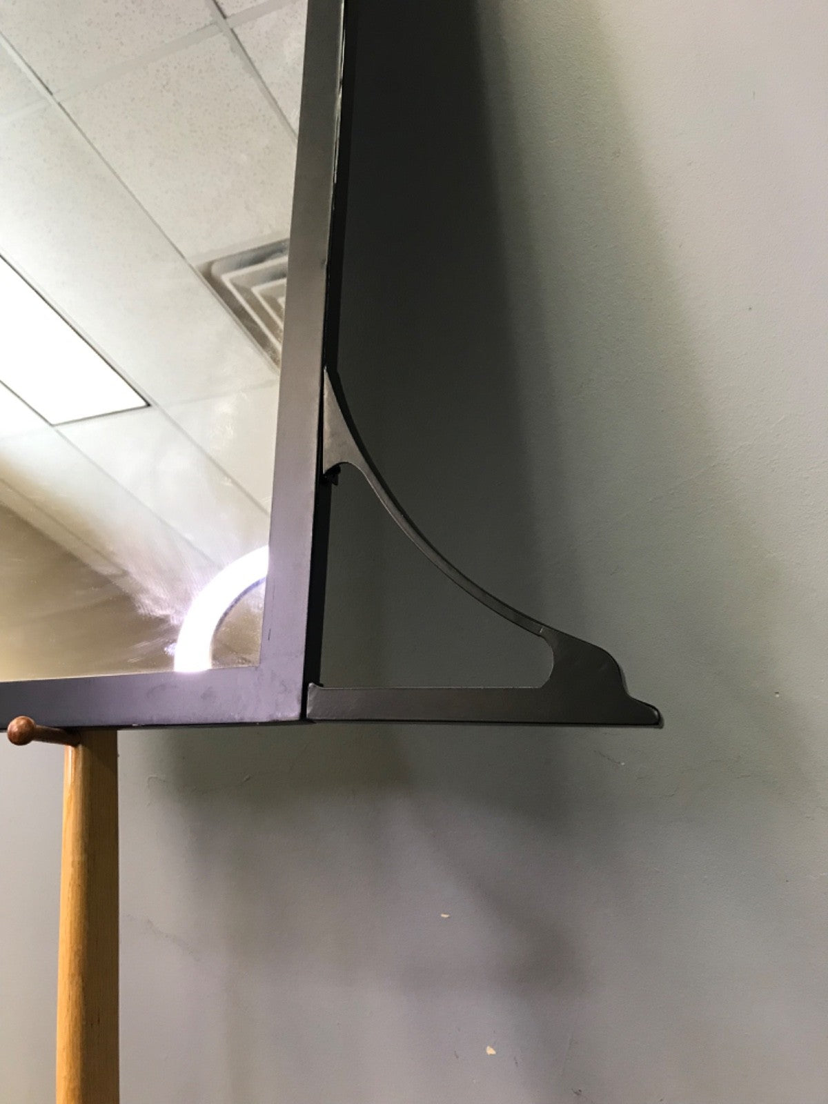 Kirkland's Home Black Metal Curved Dana Mantle Mirror