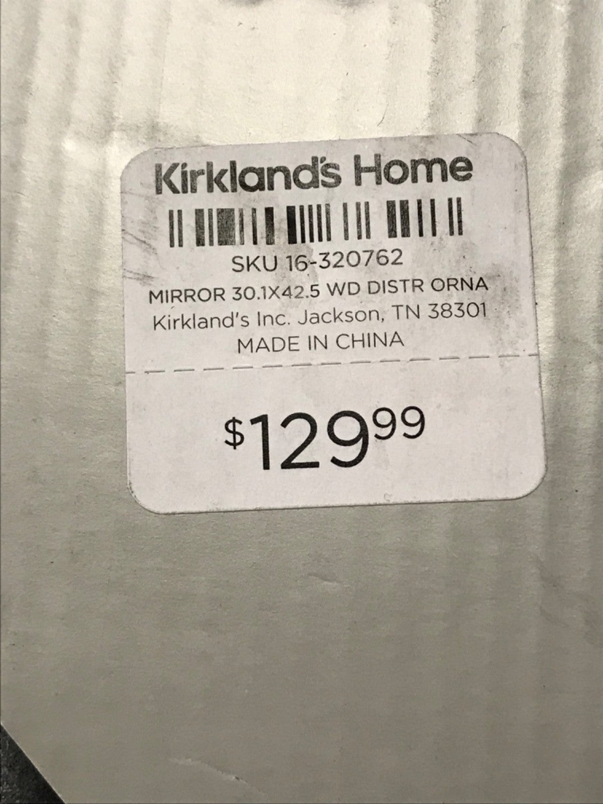 Kirkland's Home Large Mirror with Sculpted Black Frame