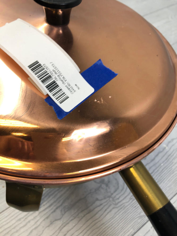 Vintage Copper and Brass Chafing Dish Set - Copper Food Warmer and Buffet Server