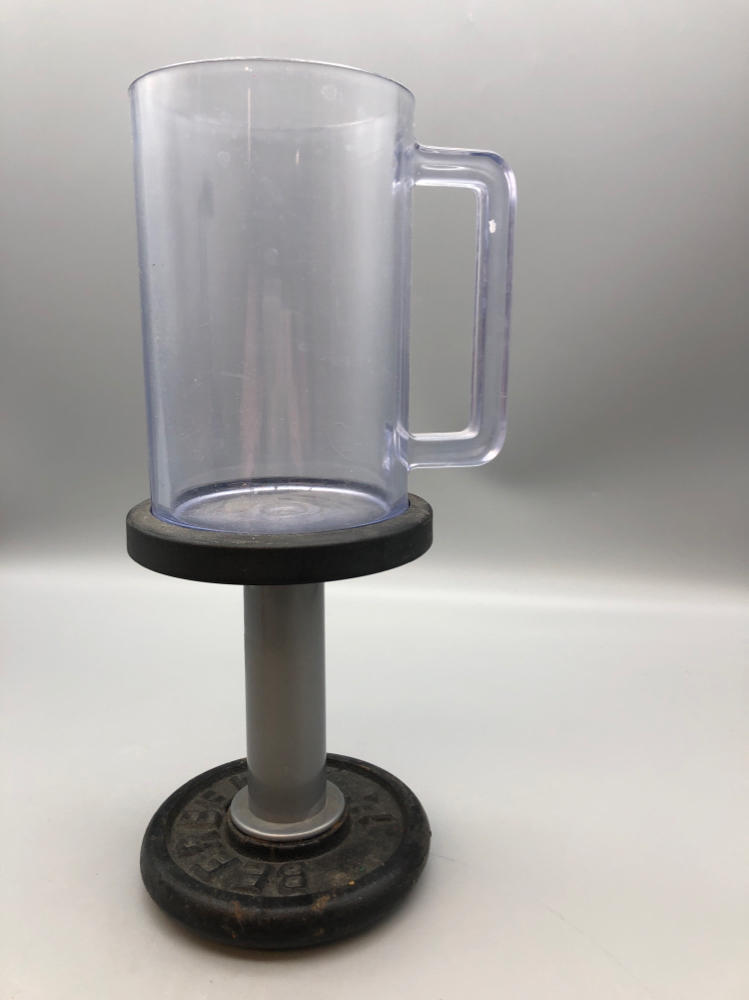 Vintage Beerbell Beer Mug Exercise While You Drink 1980s Curl Barbell - Beerbell