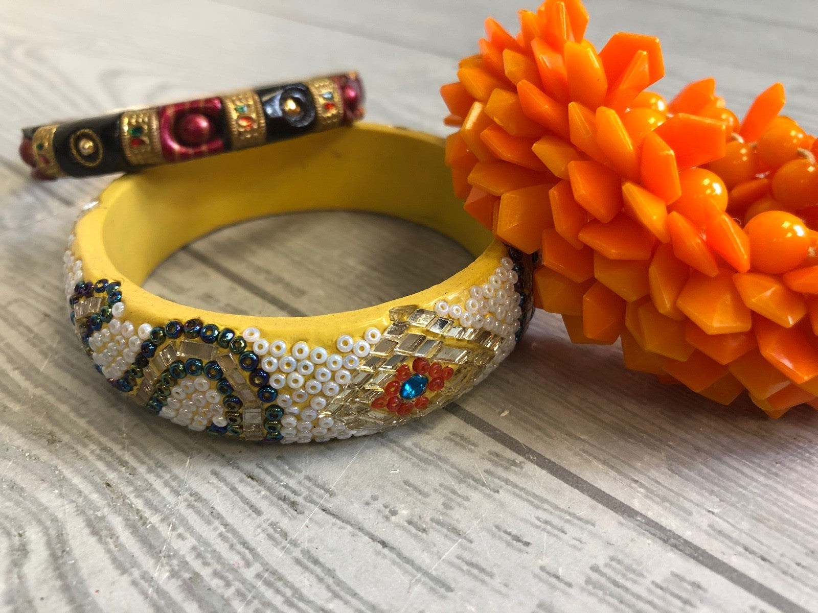 1.6 Pound Lot of Bracelets and Bangles- Costume Jewelry for Wearing or Crafting