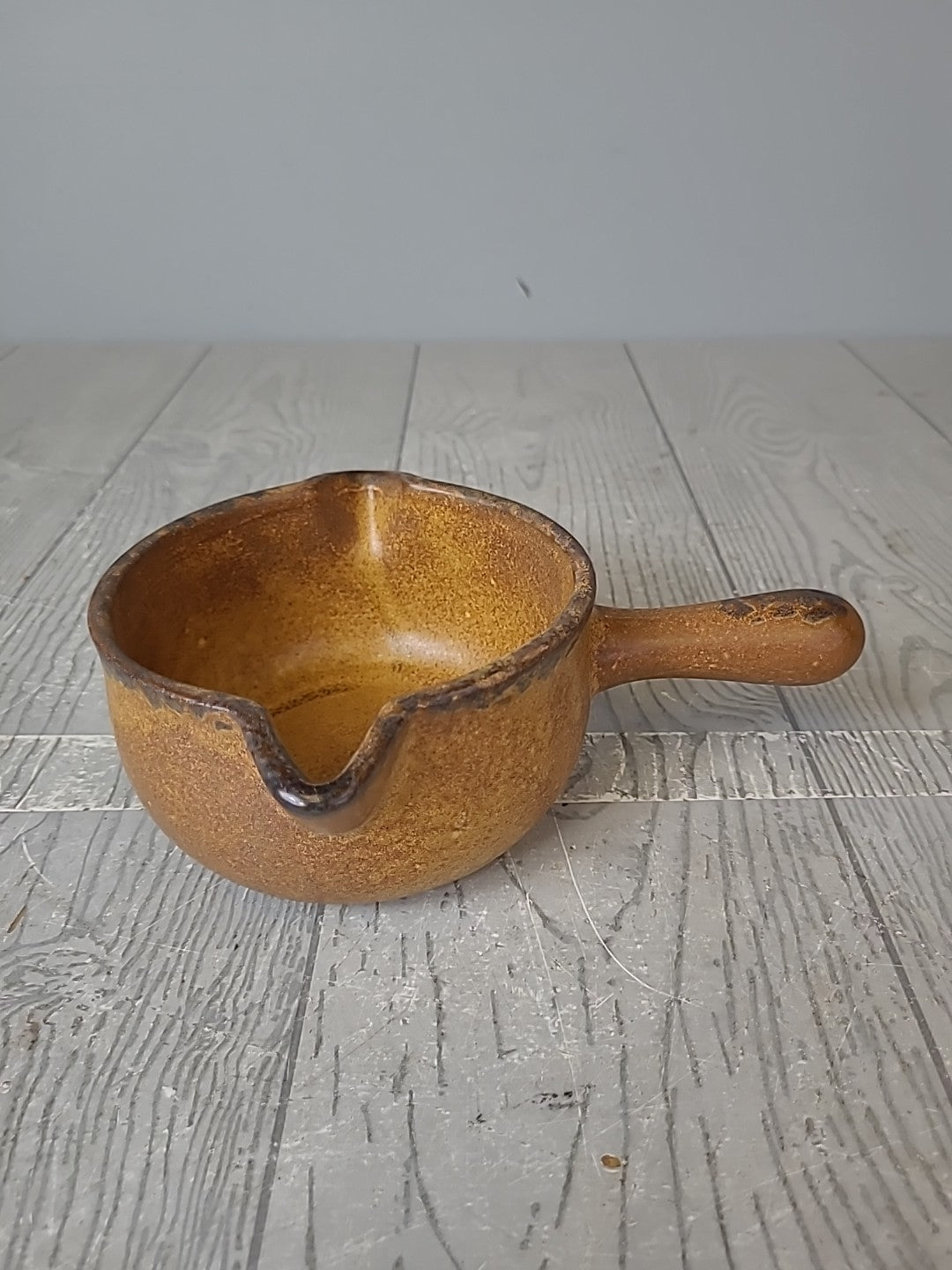 Vintage Mccoy Pottery Canyon Glazed Stoneware Gravy Server Bowl - 428 Pot