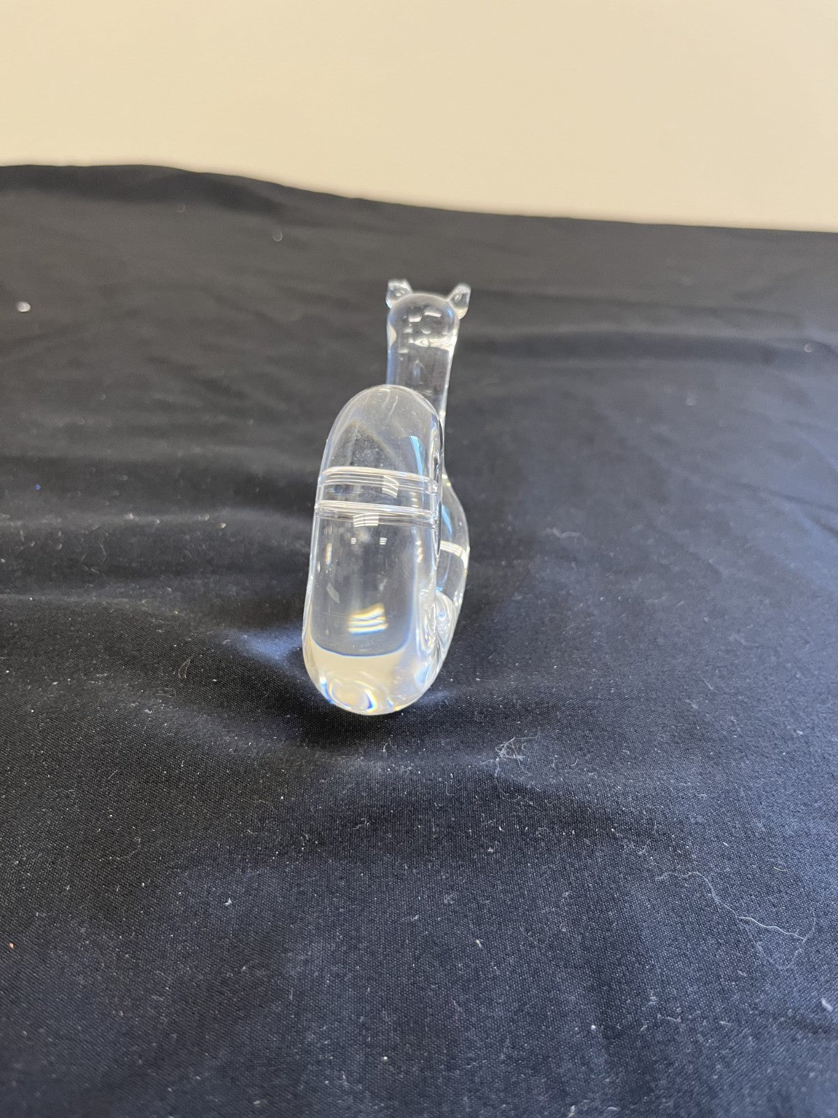 Vintage Steuben Stamped Crystal Snail Paperweight Broken Tentacles
