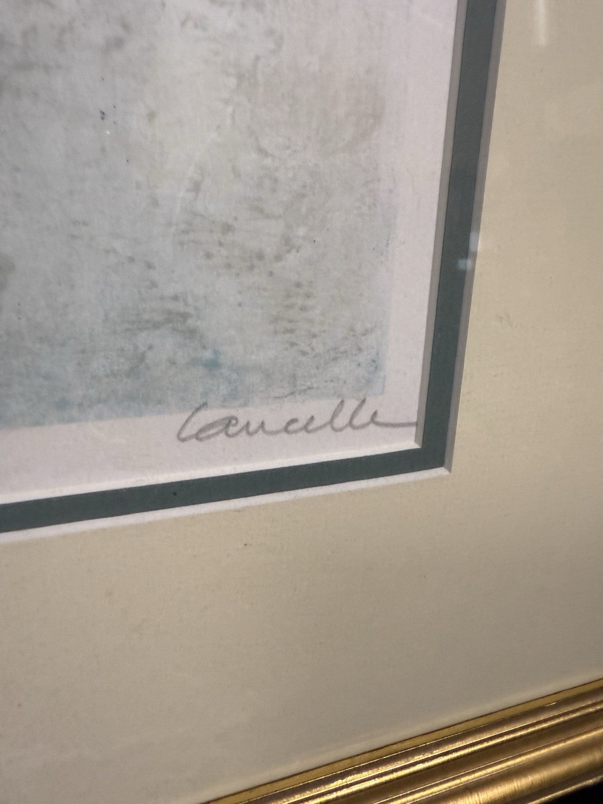 Winter Scene In Style of French Artist Jacque Lanelle Signed Artist’s Proof