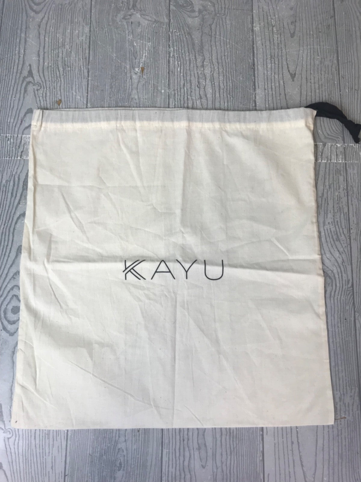 KAYU White and Black Drawstring Dust Bag for Handbag Storage -  17.5" x 16"