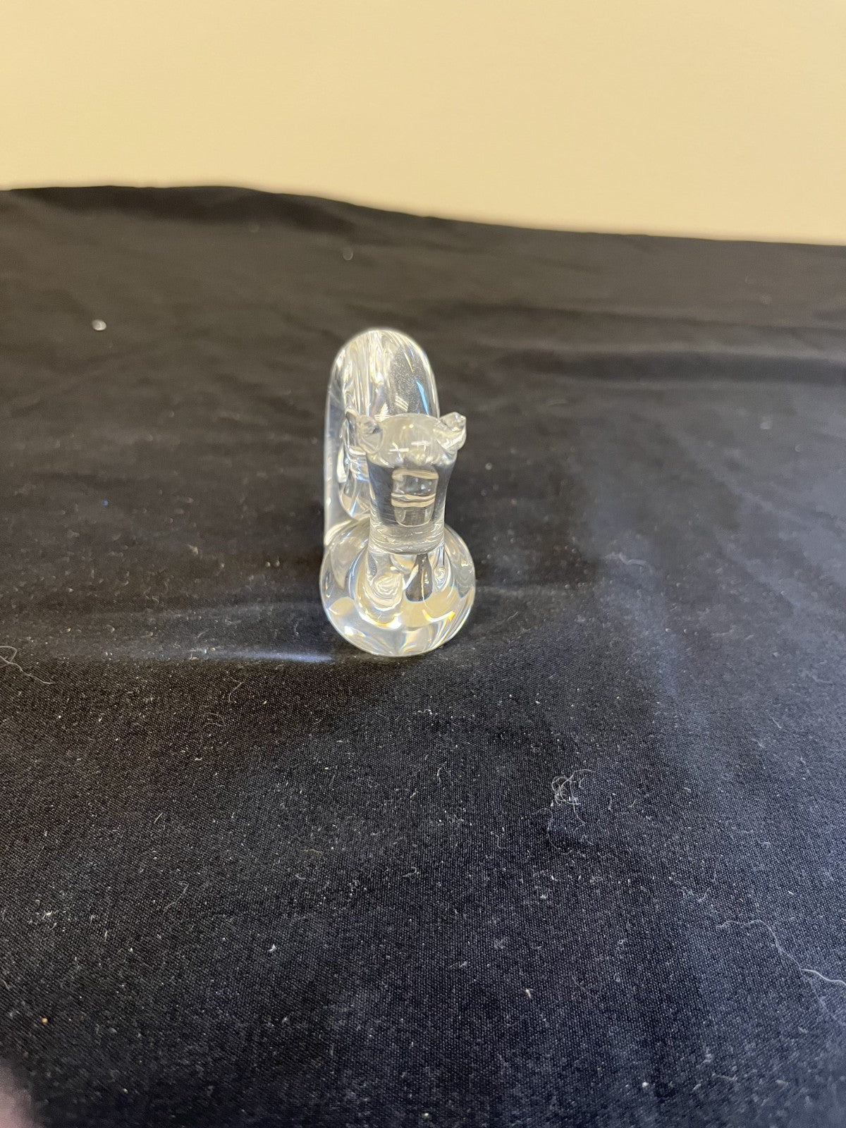 Vintage Steuben Stamped Crystal Snail Paperweight Broken Tentacles