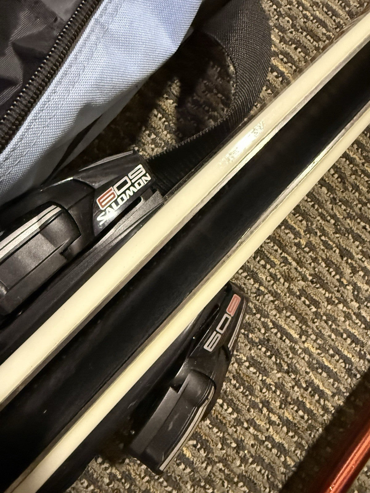 Comanche 153cm skis, Salomon 690 bindings and Vector Karma Poles In Case