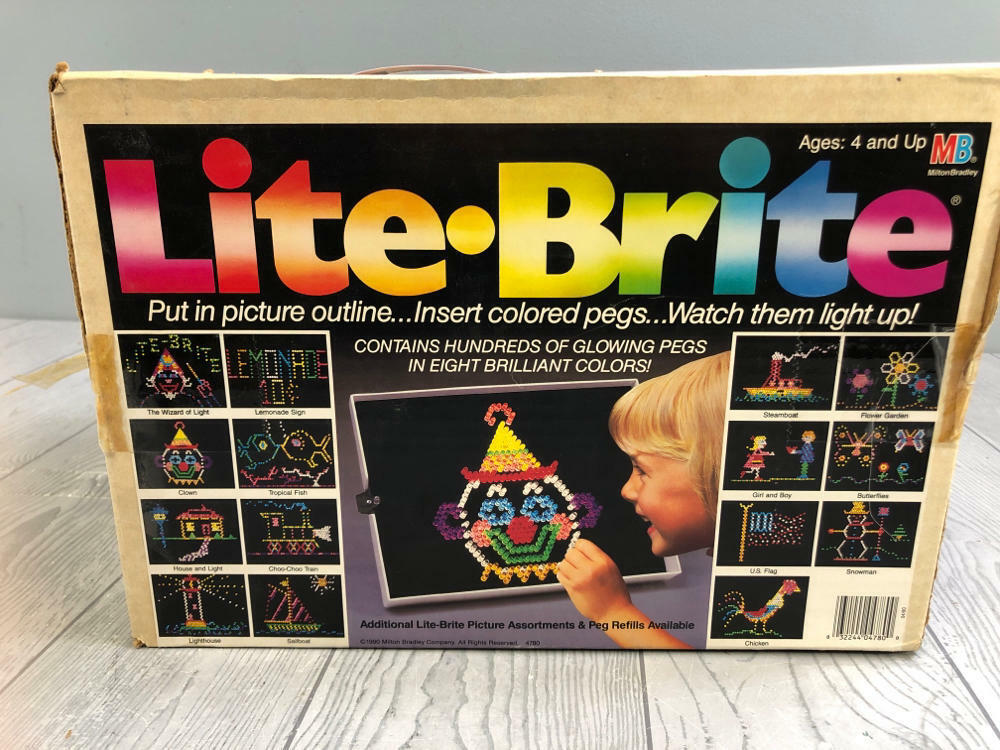 Milton Bradley Lite Brite in Original Box Includes Lighted Box & Pegs Untested