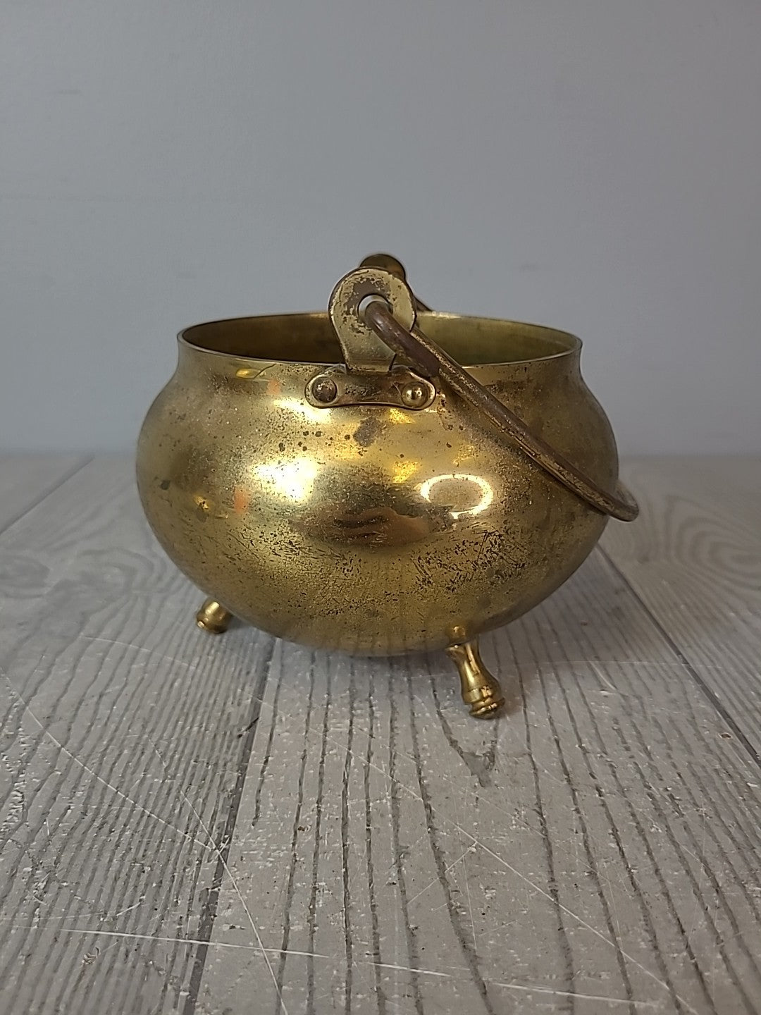 Vintage Brass Firestarter Mortar/ Pestle Kindling Lighter with Lid