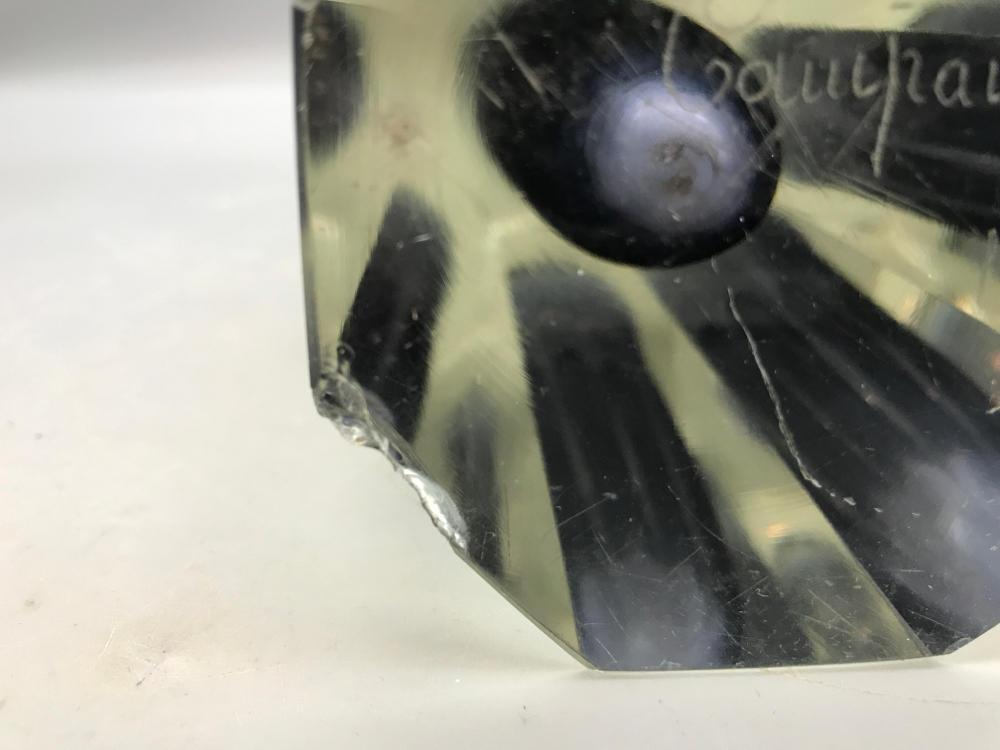 70s Fabio Poli Like Hexagonal Glass Vase in Blue