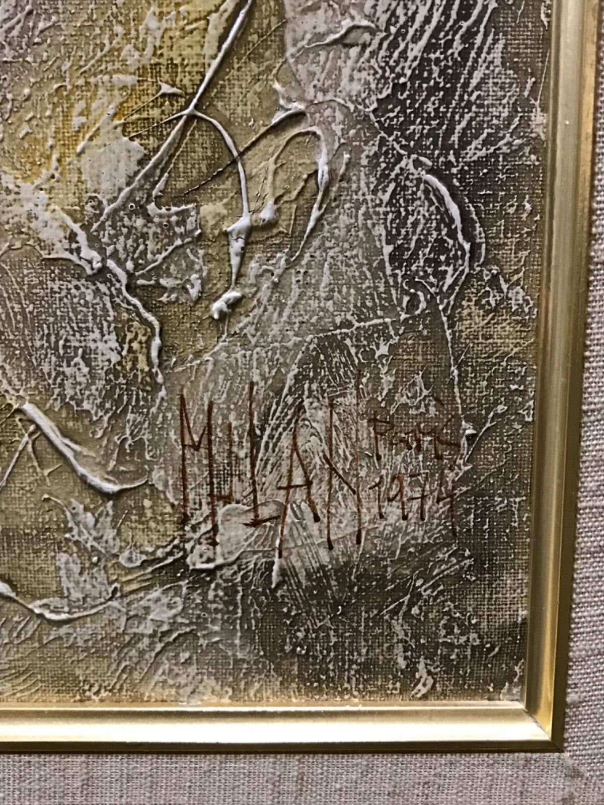 Portrait Painting of Woman by Milan 1974 French Artist - Beautiful Gold Frame