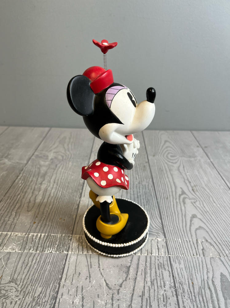 Vintage Minnie Mouse Bobblehead Figurine Walt Disney World Stamped Disney World