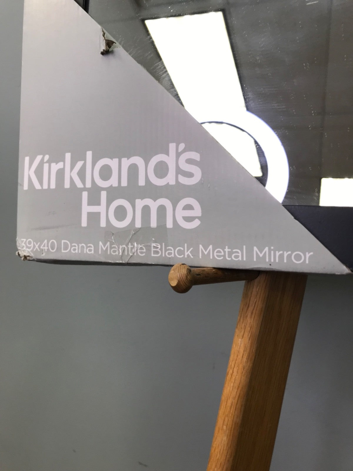 Kirkland's Home Black Metal Curved Dana Mantle Mirror