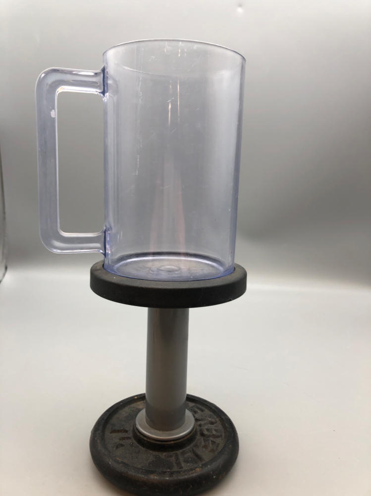 Vintage Beerbell Beer Mug Exercise While You Drink 1980s Curl Barbell - Beerbell