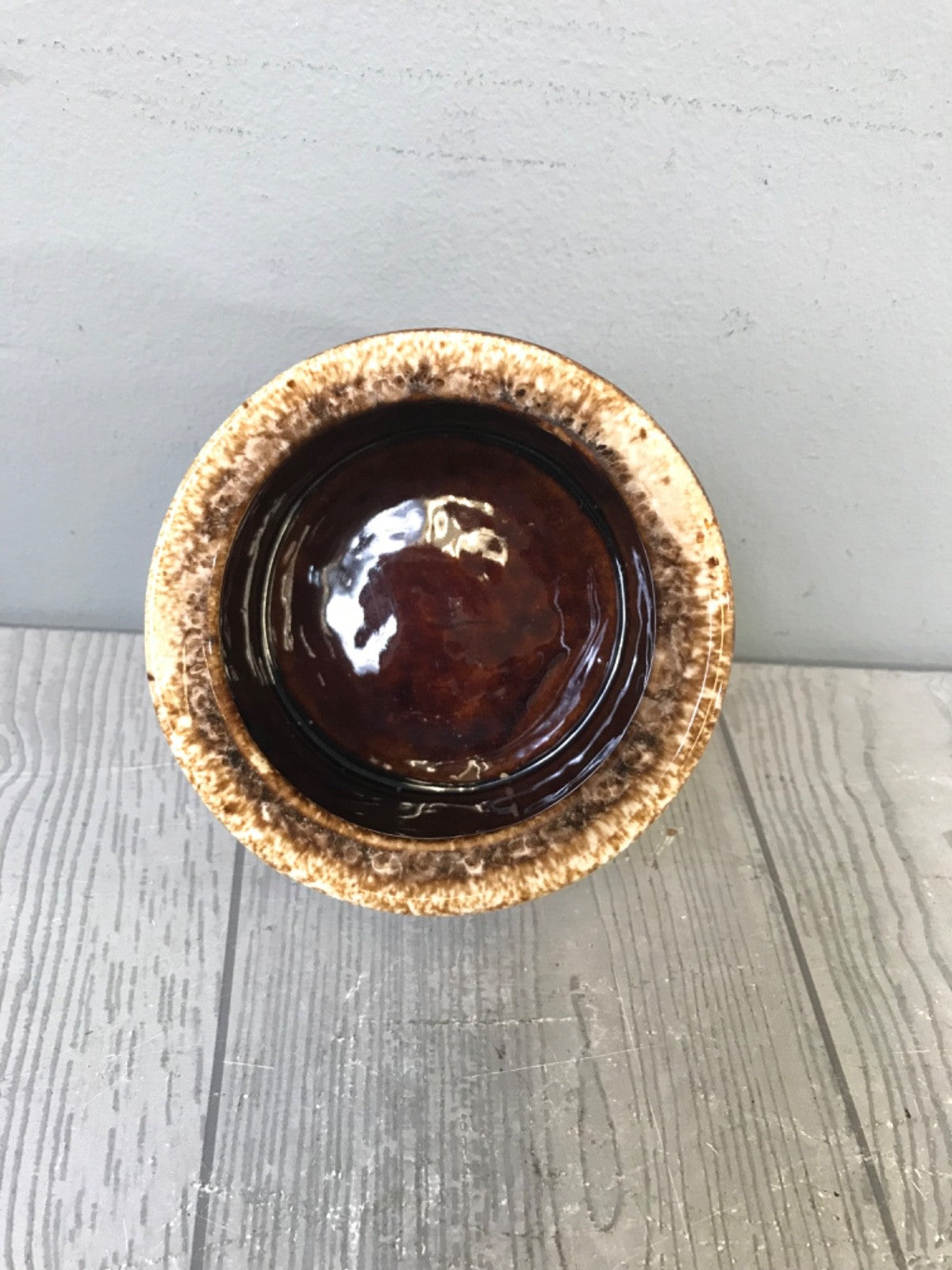 Pair of Mccoy Crock Brown Pots Chili Bowl and Hull Bowl - Kitchen Bowls