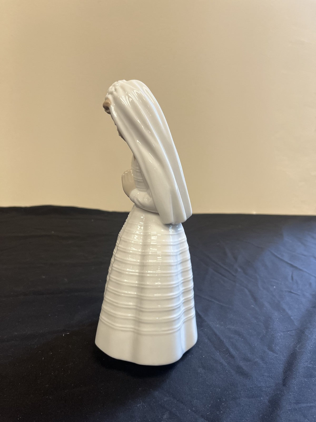 Vtg Nao Lladro Girl Praying Confirmation First Communion Rosary Catholic Veiled