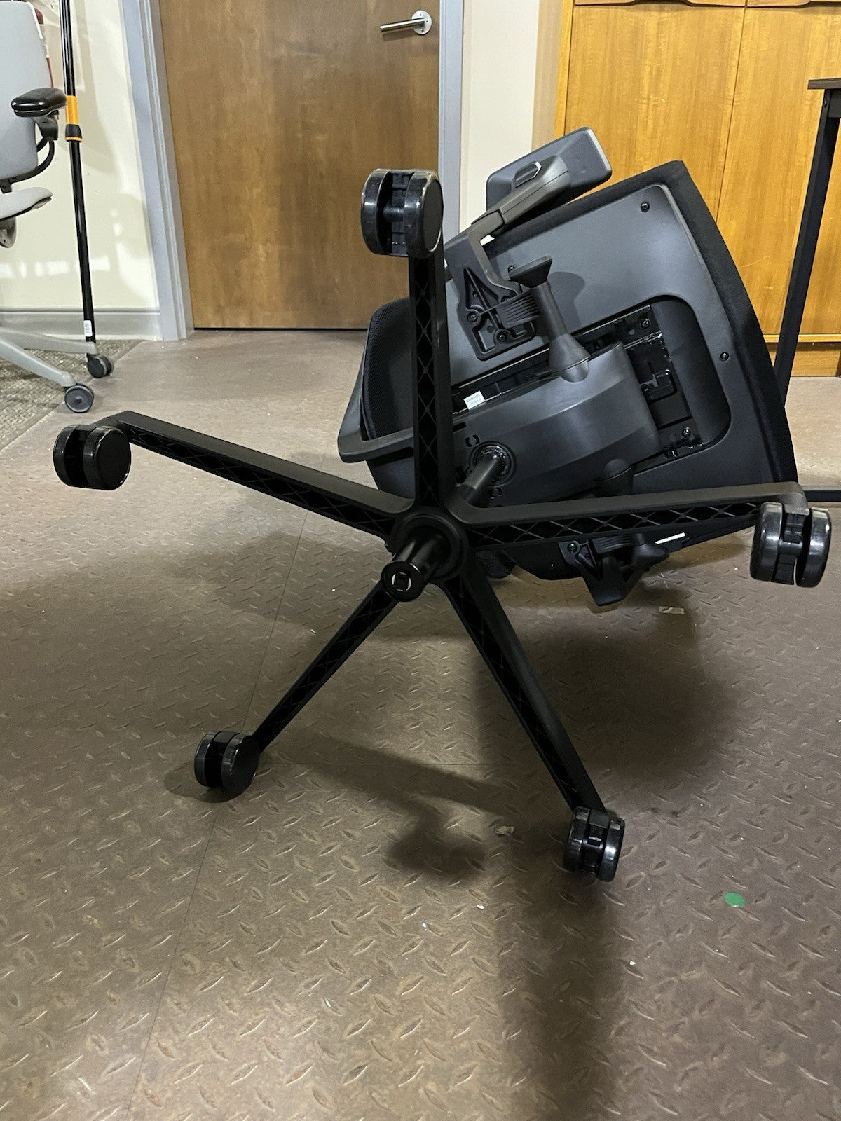 Knoll K. Black Mesh Back Computer Task Chair With Wheels