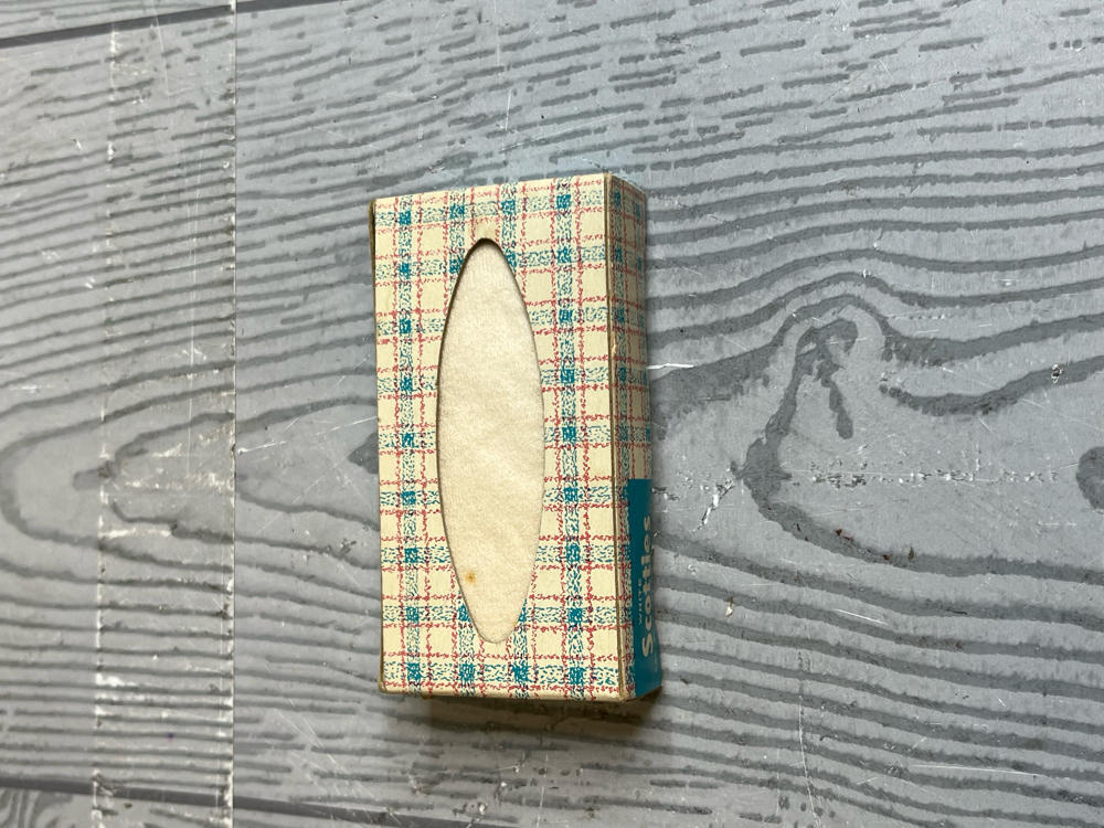 Vintage 1950s Funnel Box of Scotties Tissues Pretend Doll Size Play Set