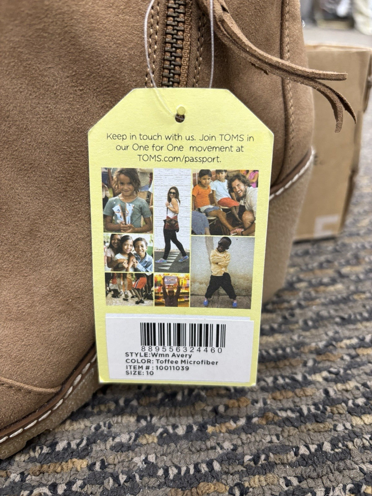 TOMS Women's Goldie Wedge Ankle Booties in Tan Suede Size 10 US