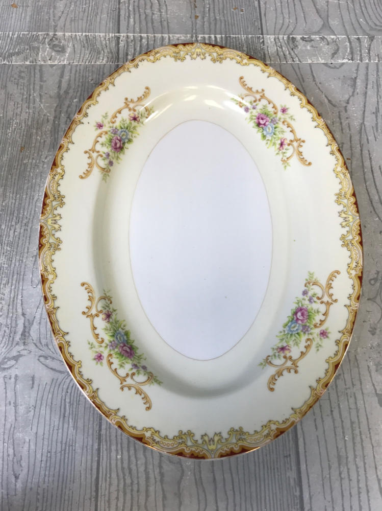Platter Renwick Japan Floral Pattern Gold and Pastels Serving Tray Replacement