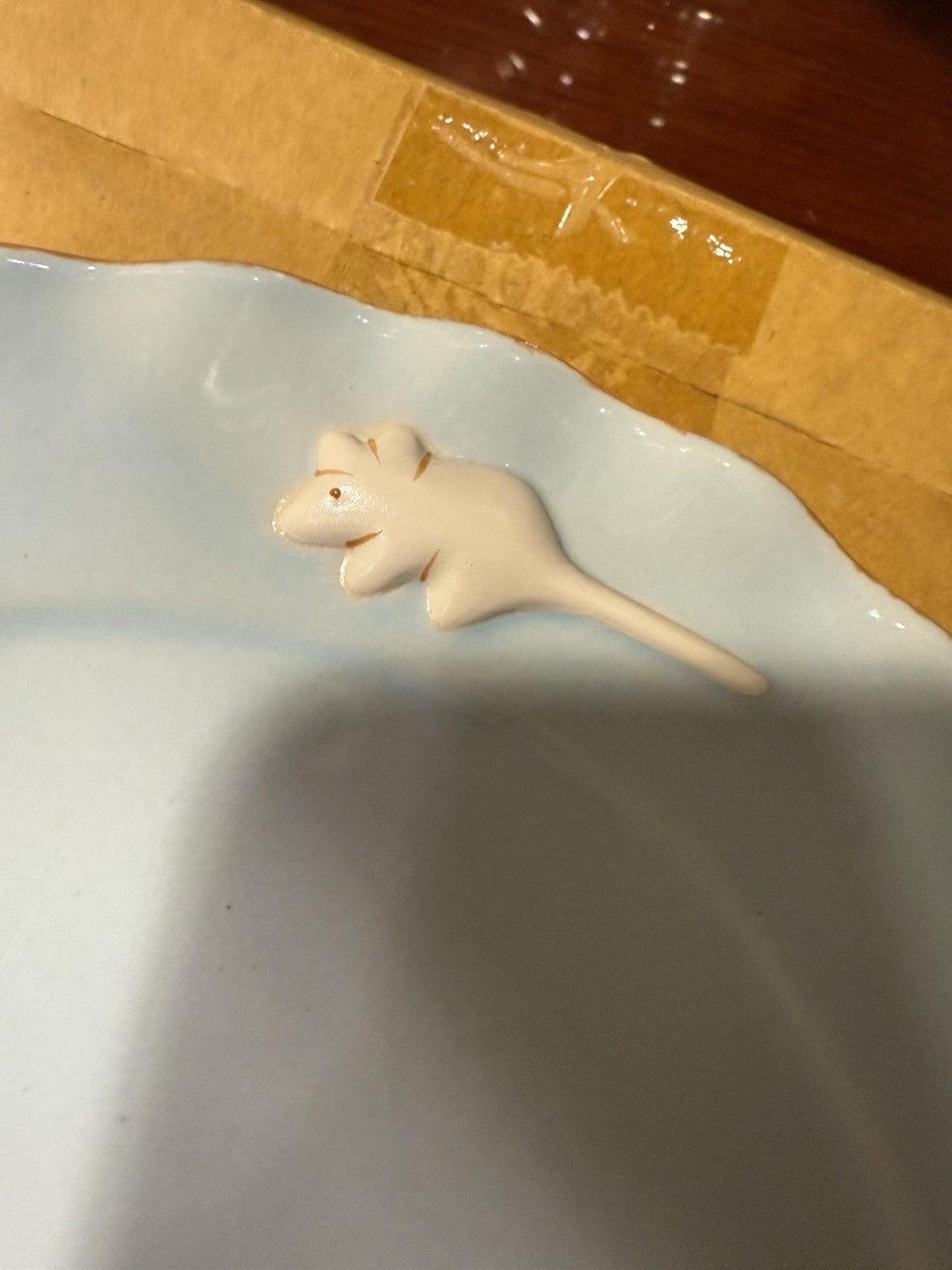 Cat Whisker Plate in Sky Blue by Carmel Ceramica