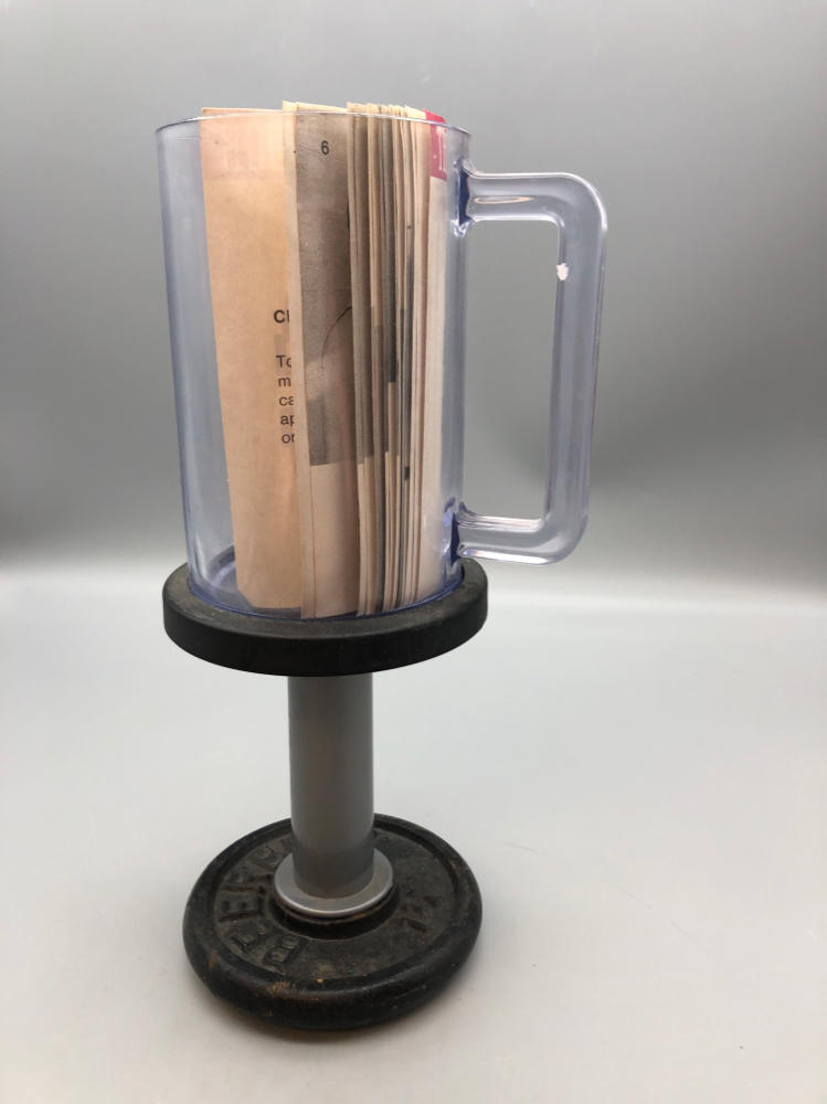 Vintage Beerbell Beer Mug Exercise While You Drink 1980s Curl Barbell - Beerbell
