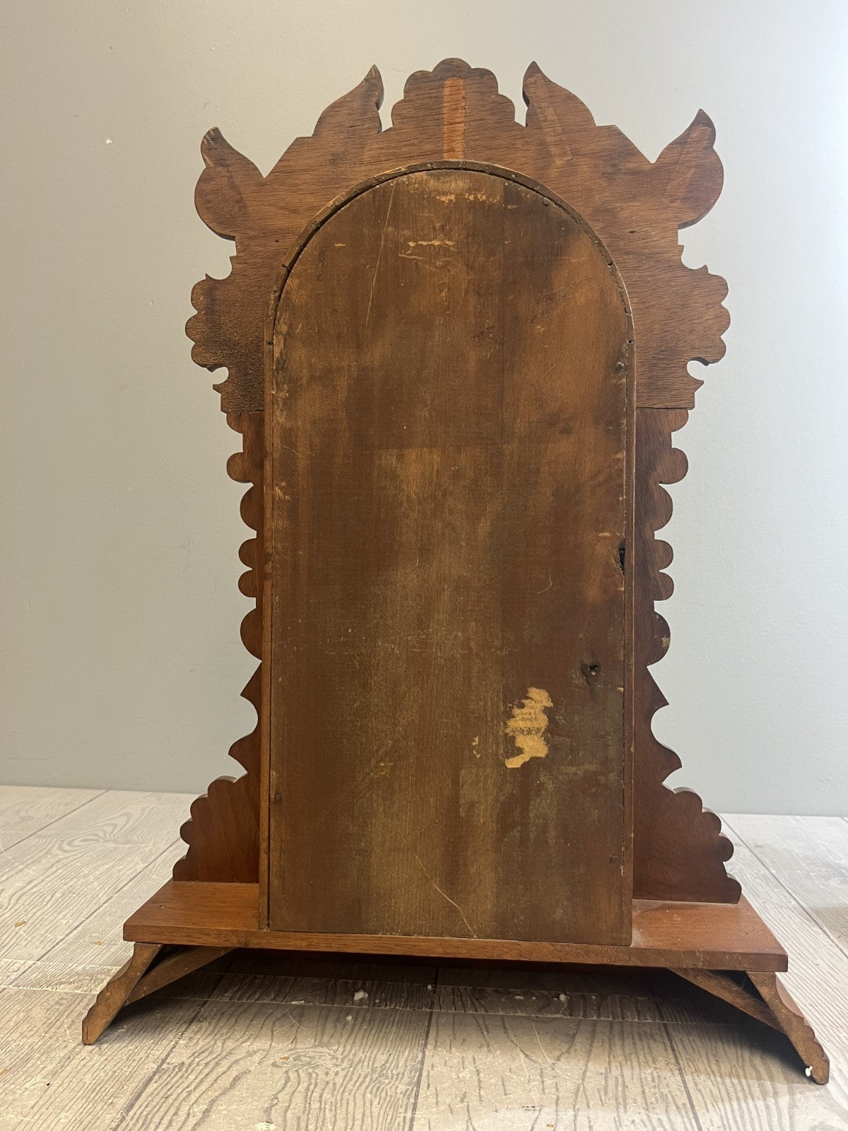 Waterbury Walnut Time and Strike Shelf Clock Untested Sold As Is