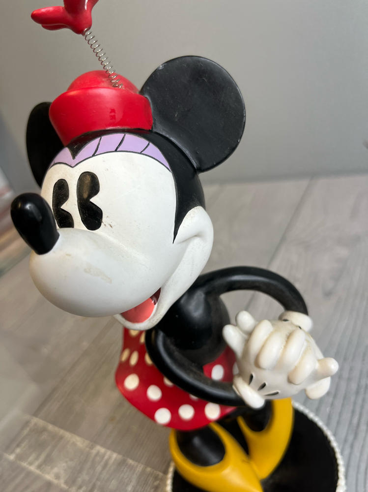 Vintage Minnie Mouse Bobblehead Figurine Walt Disney World Stamped Disney World
