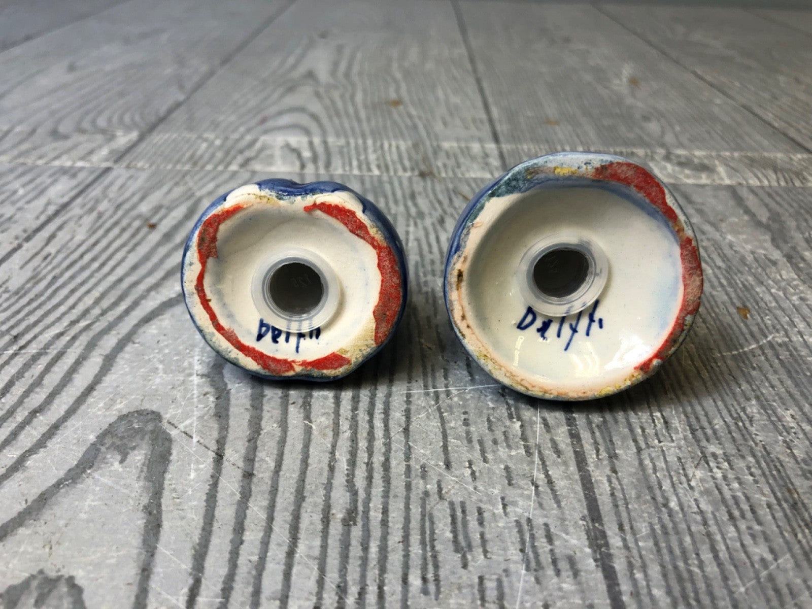 Vintage Delf Holland Ceramic Man and Woman Hand painted Salt and Pepper Shaker
