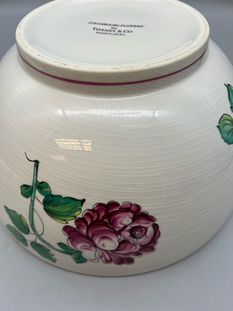 Tiffany & Co. Strasbourg Purple Flowers Porcelain Serving BowlMade in Portugal