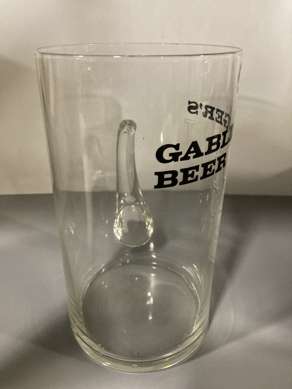 Vintage Collectible Glass Stein/Mug Gablinger's Beer Doesn't Fill You Up 78oz!