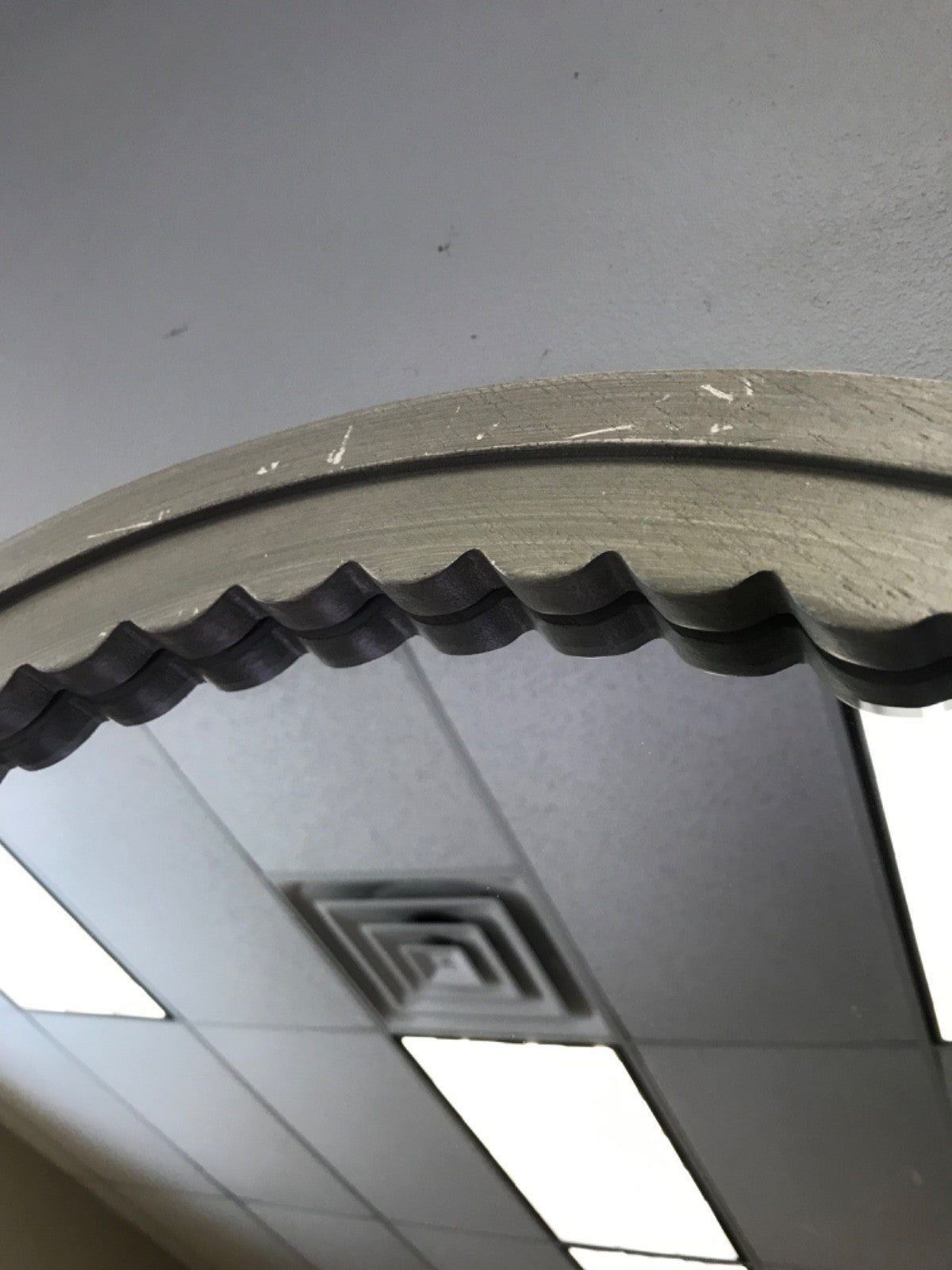 Kirkland's Home Grey “Emerson” Scalloped Oval Mirror