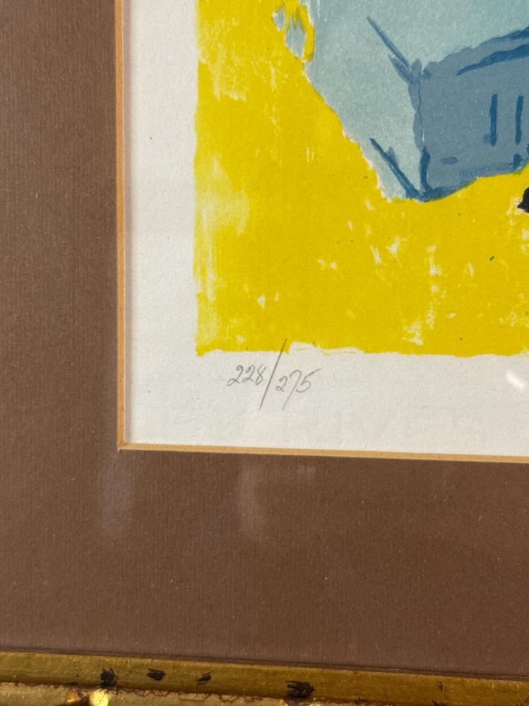 Josef Ijaky Signed Lithograph - Tevye Fiddler on the Roof - Judaica Art Vintage