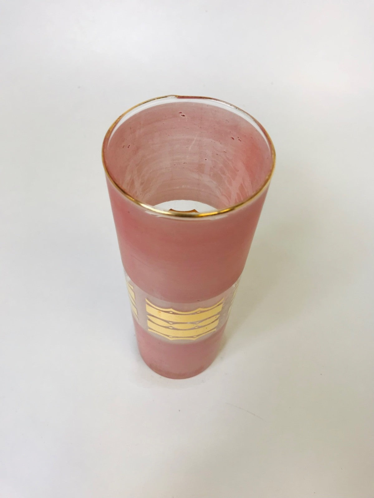 Set of 4 Vintage Bartlett-Collins Frosted Tom Collins Drinking Glasses