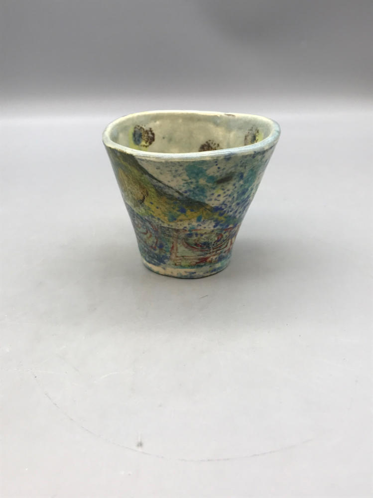 Set of 3 Beautiful Hand Painted Japanese Tea Cups - Home/ Kitchen Decor - Signed