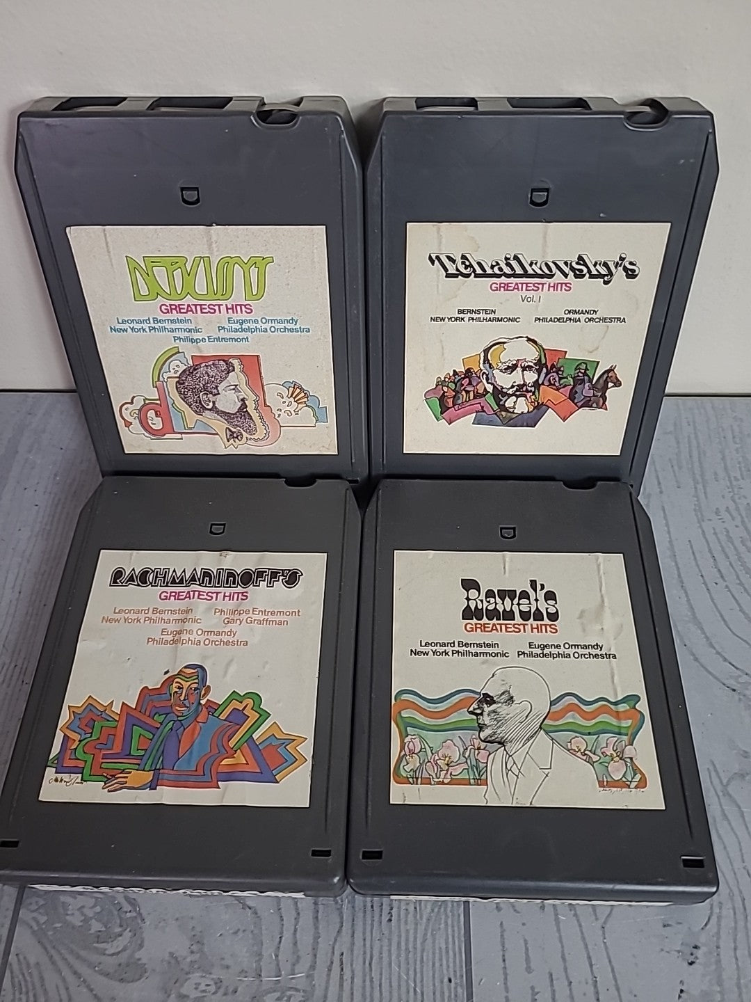 Lot Of Sixteen Miscelanious Musical 8 Tracks And Two Cleaning Cartidges