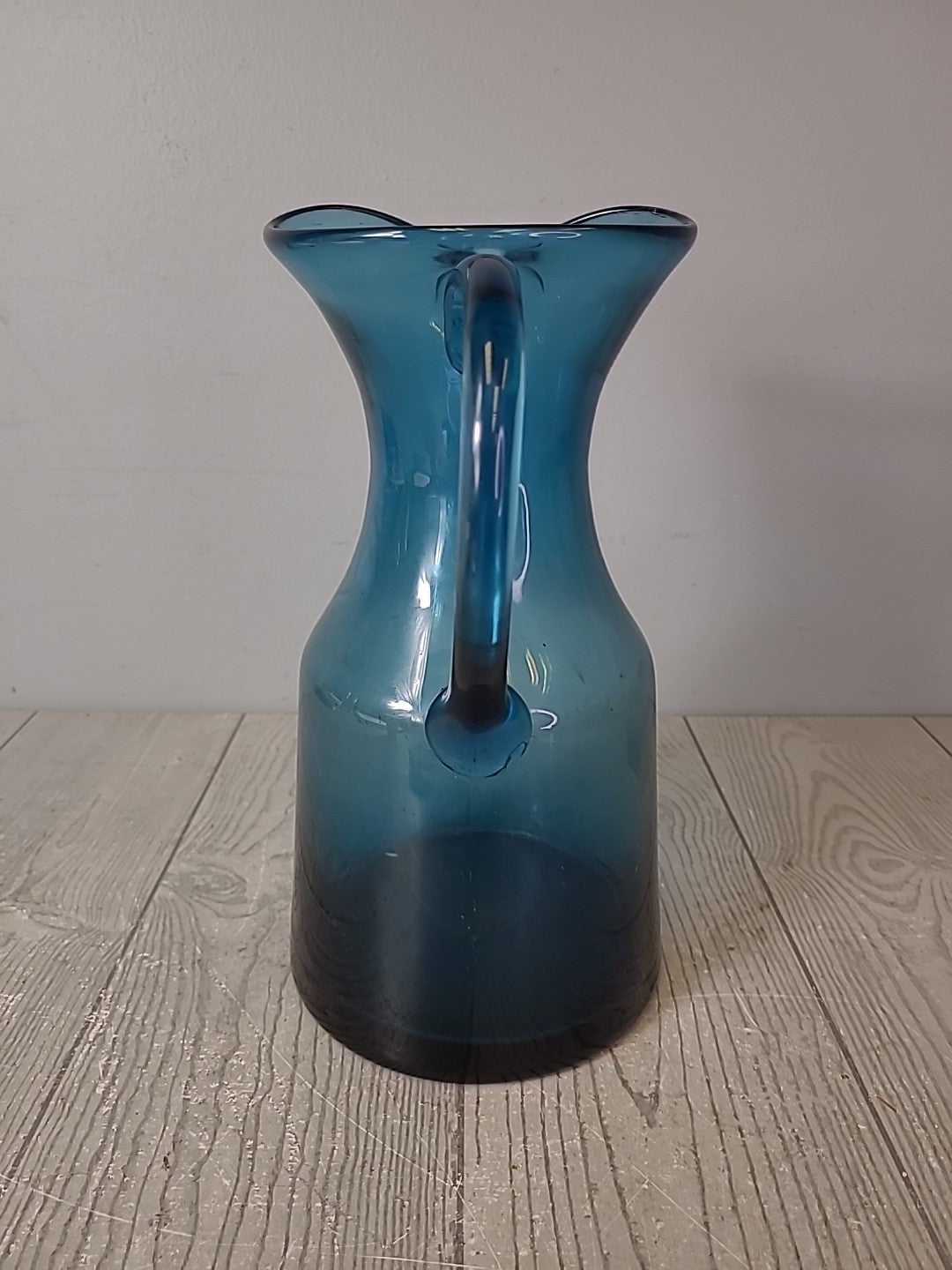 Peedee Blue Glass Pitcher Pre Owned Made in Italy