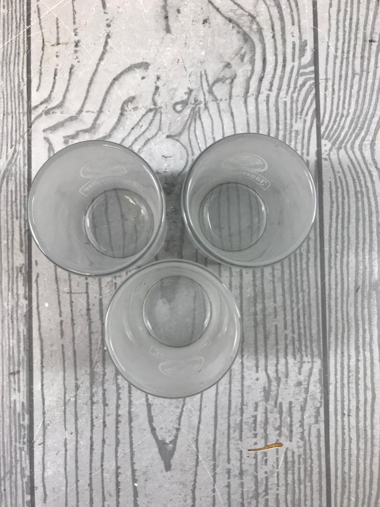 Set of 3 Jaegermeister Frosted Shot Glasses - Heavy Duty Bar Shot Glasses