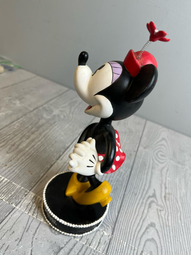 Vintage Minnie Mouse Bobblehead Figurine Walt Disney World Stamped Disney World
