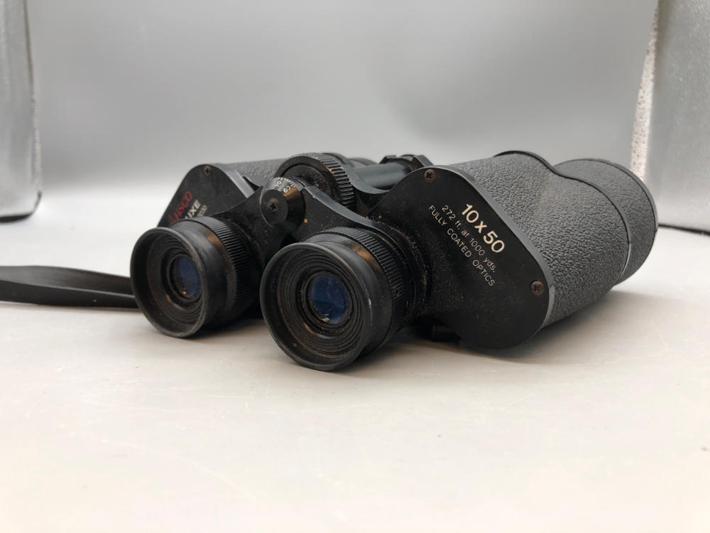 Vintage Ansco Deluxe Binoculars 10x50 Model 9030- Fully Coated Optics