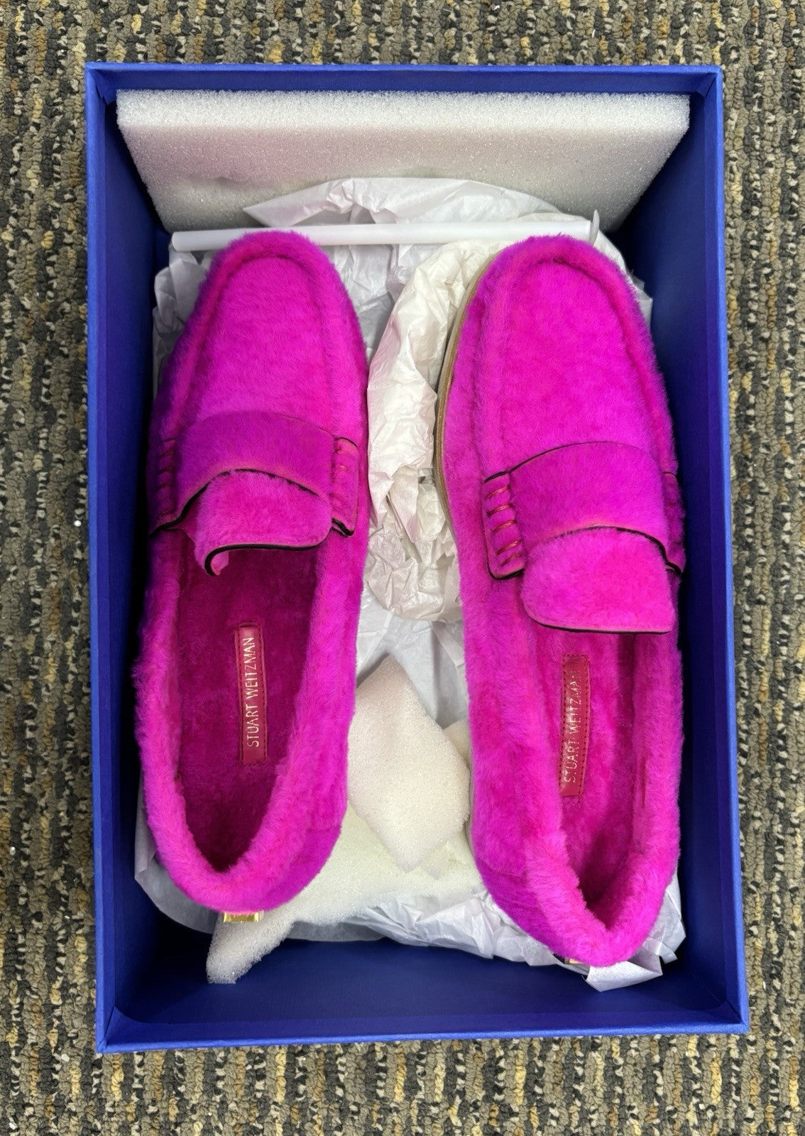 Stuart Weitzman Bromley Loafers In Vibrant Flamingo Pink Size 4