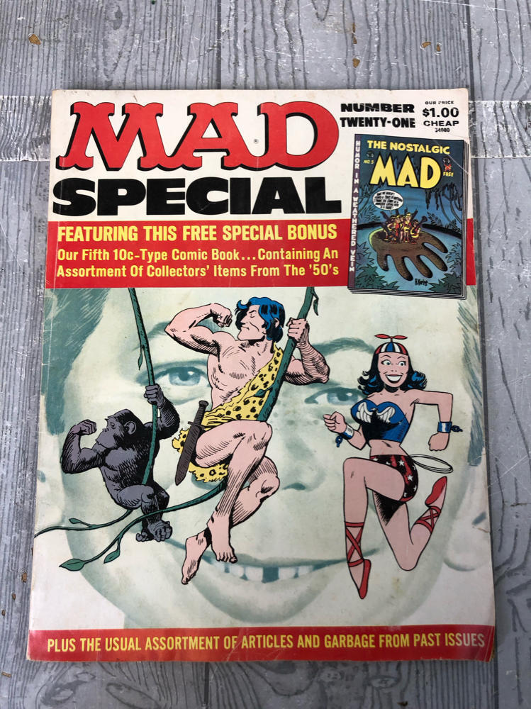 Vintage Mad Magazine Special Issue #21, September 1976 Tarzan Wonder Woman
