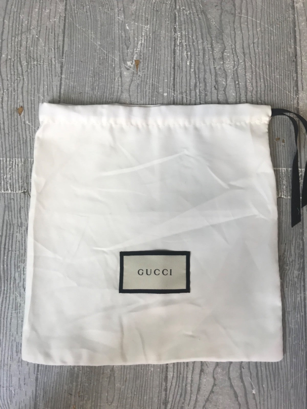 Gucci Dust Bag Ivory Satin Drawstring Storage Travel Dust Bag - 10" x 9.5"