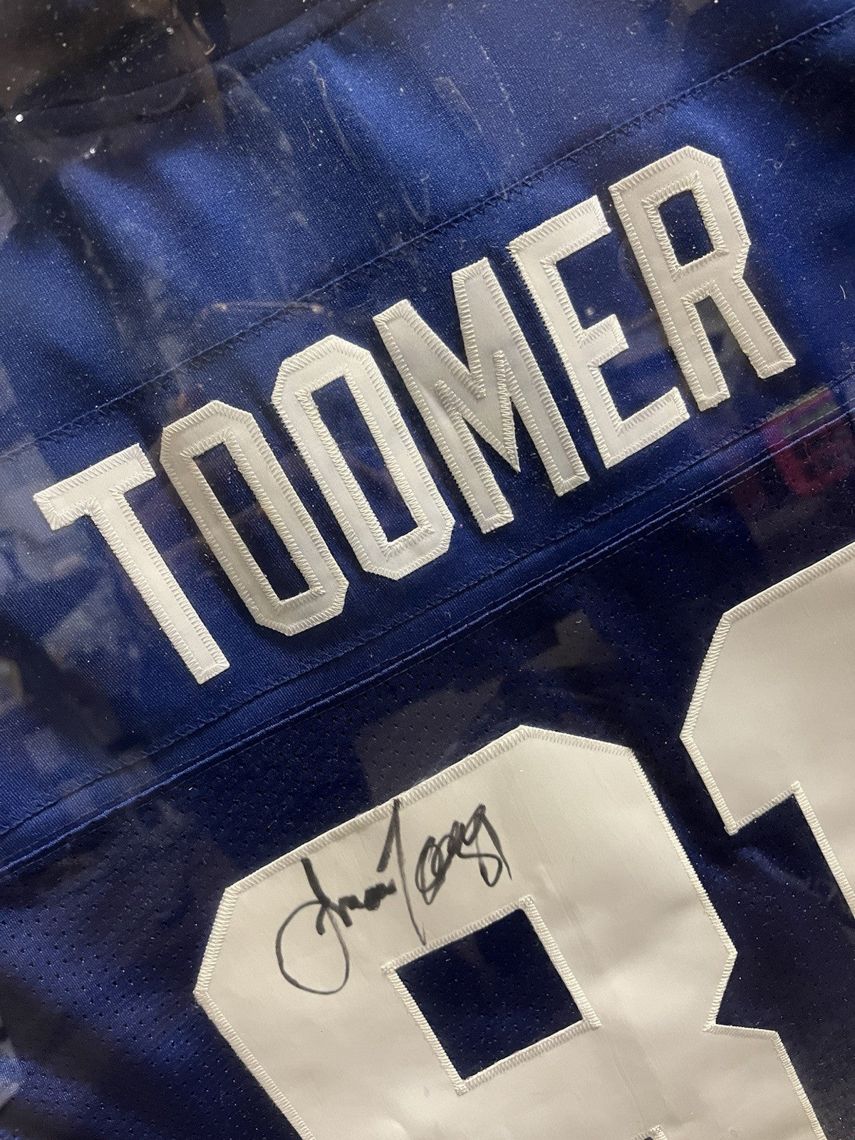 Amani Toomer Signed/Framed New York Giants Jersey Unauthenticated