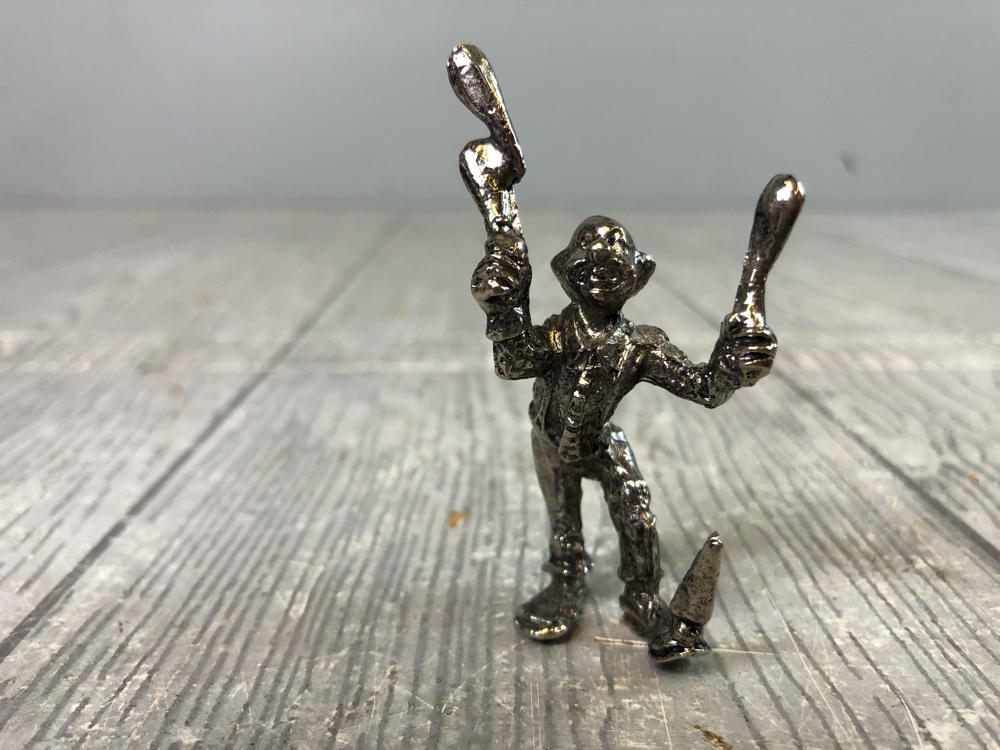 Vintage Metal Clown Figurines Mini Detailed Circus Sculptures