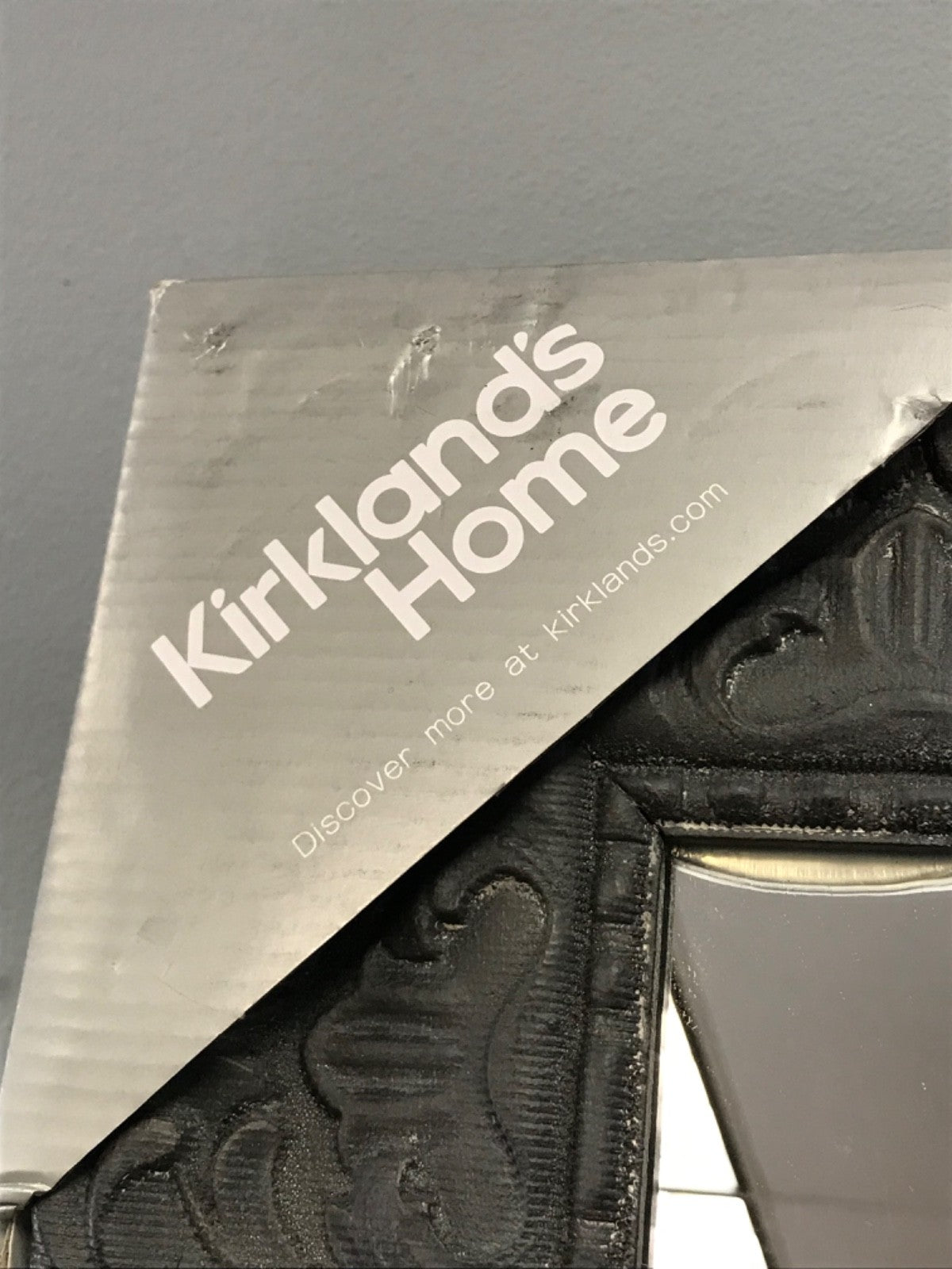 Kirkland's Home Large Mirror with Sculpted Black Frame