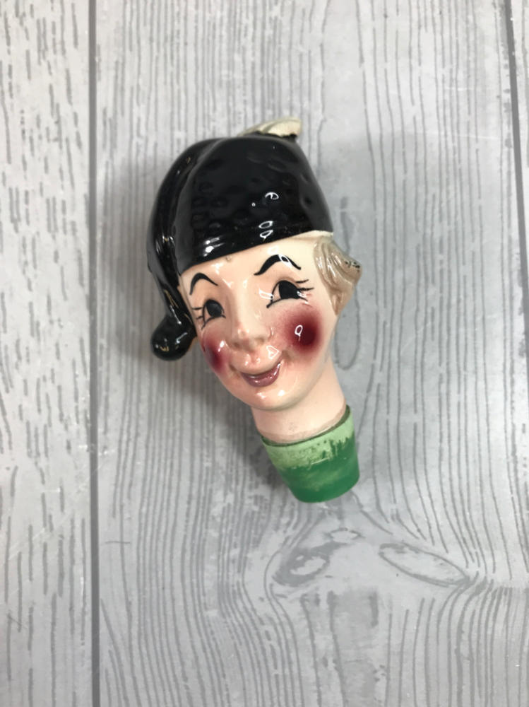 Vintage Ceramic Decanters "Swank Member of the Bar" Series Vodka & Scotch Models
